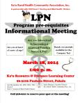 LPN Informational Meeting flier