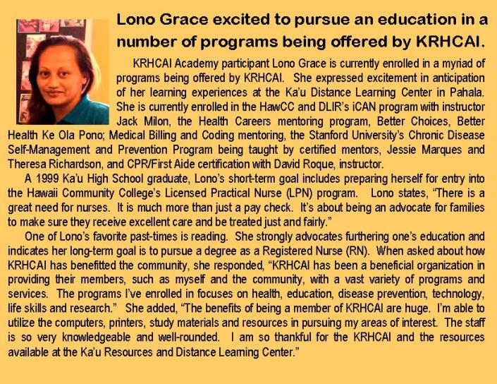 Lono Grace Grass Roots article