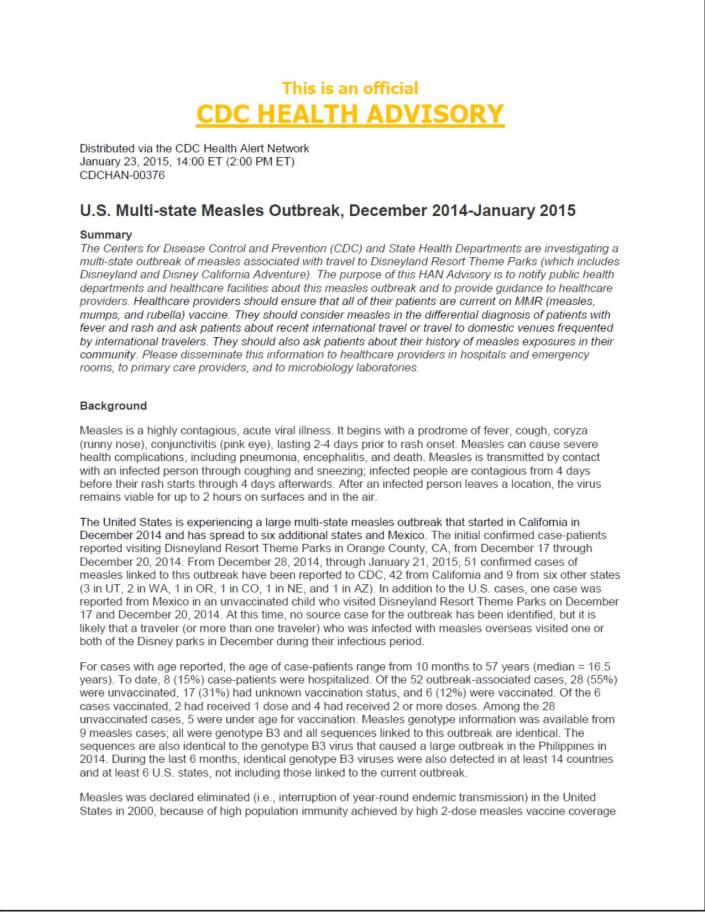 Health Advisory Page 1